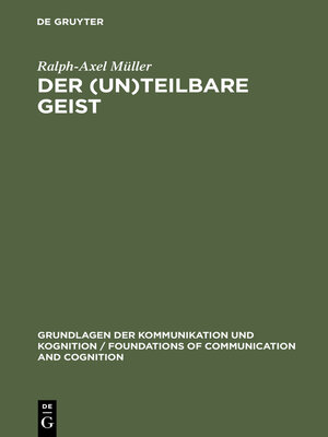 cover image of Der (un)teilbare Geist
